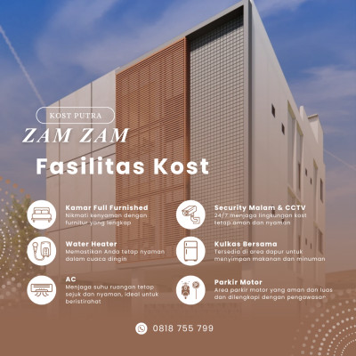 Kost Putra Zam Zam Fasilitas